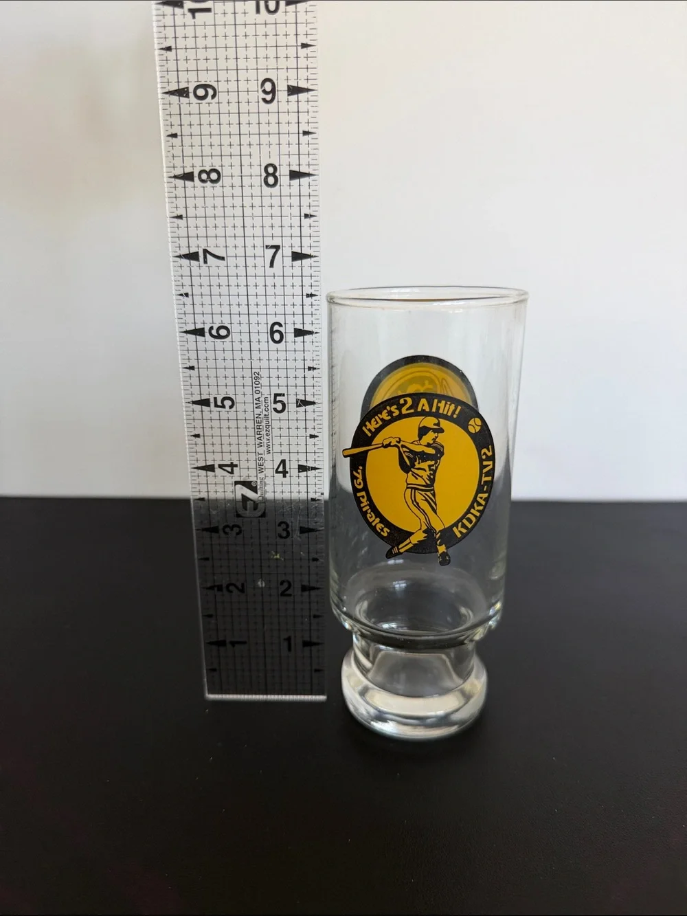 Vintage 1979 Pittsburgh Pirates KDKA TV2 Heres 2 A Hit Pedestal Glass